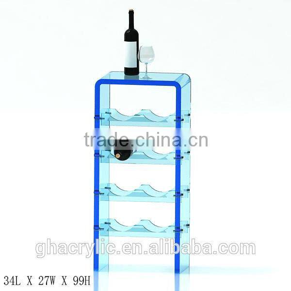 GH-RZ249 High qualityAcrylic wine bottle rack display with good quality,hot sale acrylic wine display rack