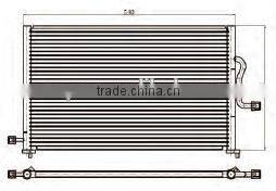 car condenser for DAEWOO MATIZ 98- (OEM NO.: 96569392 /96566331)