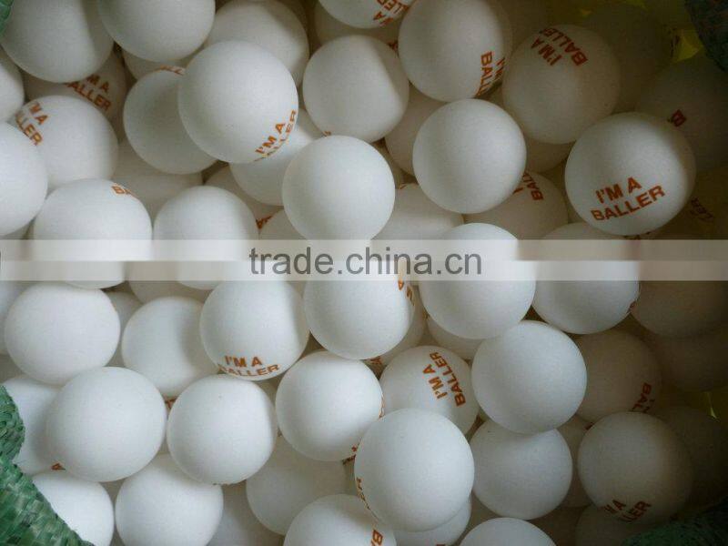 PP Plastic bulk packing 40mm seamless pingpong ball with customized logo printing