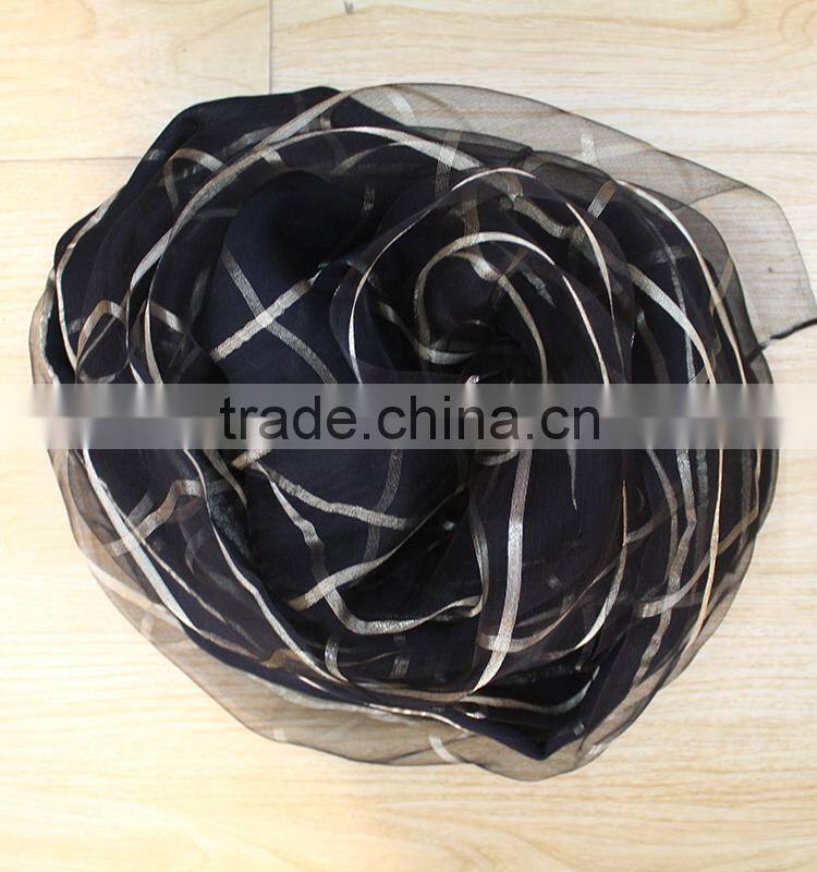 black italian silk scarf 100%silk scarf personalized
