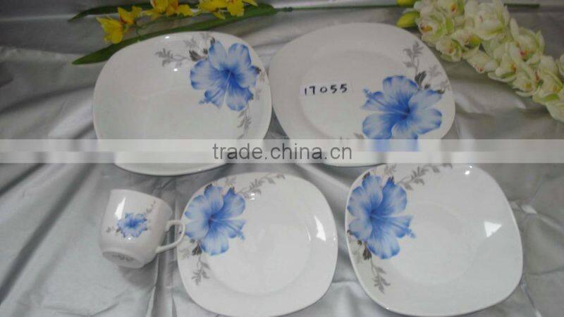 Hot sell ceramic round dinner set with balloon decal for wholesale