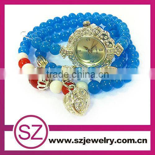 SWH0644-3 china supplier gem stone bracelet beaded cheap elegant watches