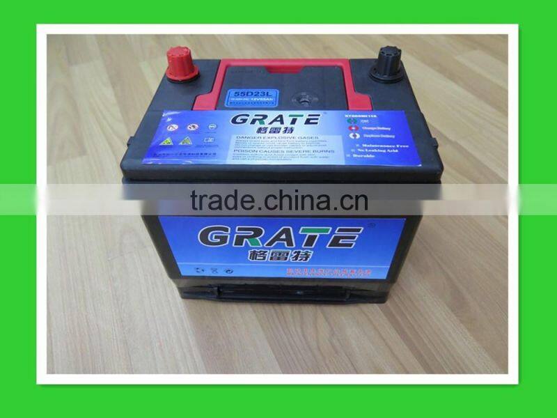 High quality 12V 55AH VRLA lead acid battery Automotive battery 12V battery sealed lead acid battery
