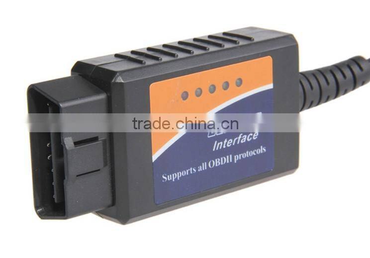 Elm327 usb car diagnsotic tool,2015 hot selling OBDII CAN-BUS usb elm327 version 1.5a elm327 usb with best price