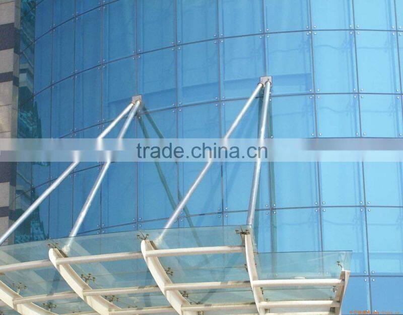 Spider glass curtain wall with strong supporting