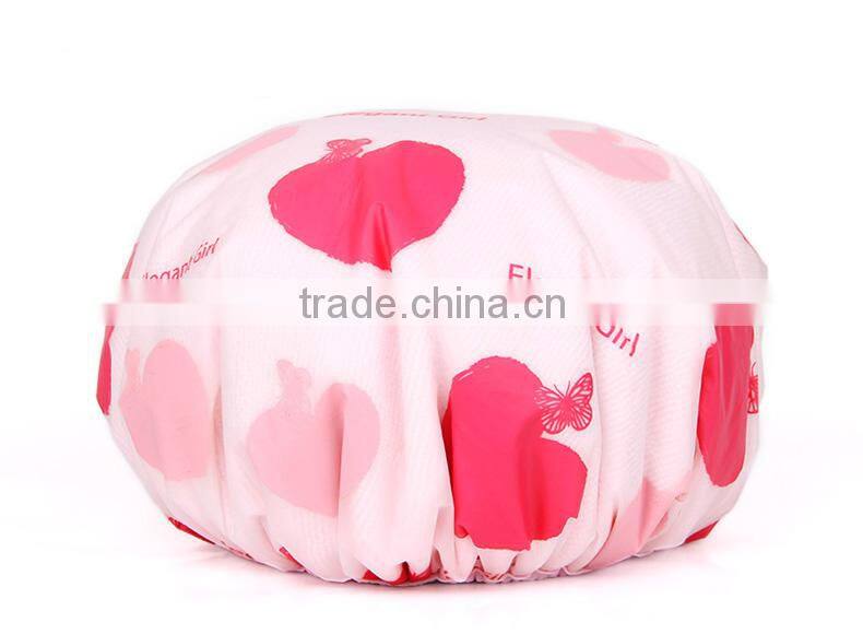 Hair towel type and plain dyed pattern shower cap