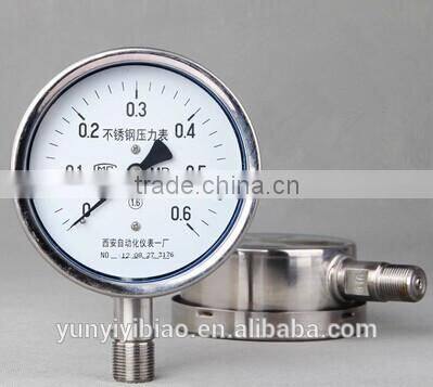 2013 Best selling All stainless steel pressure gauge