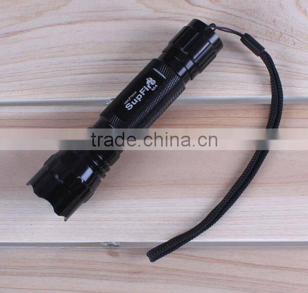 ShenZhen SupFire M4 LED tactical flashlight torch with CE for hiking and waterproof (one 18650 rechargeable battery )
