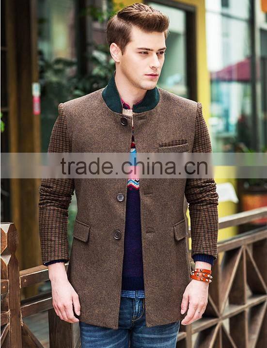 oem clothing manufacturing turkish slim fit stripe check fleece Woolen Plaids tweeds man's tailored blazer jacket