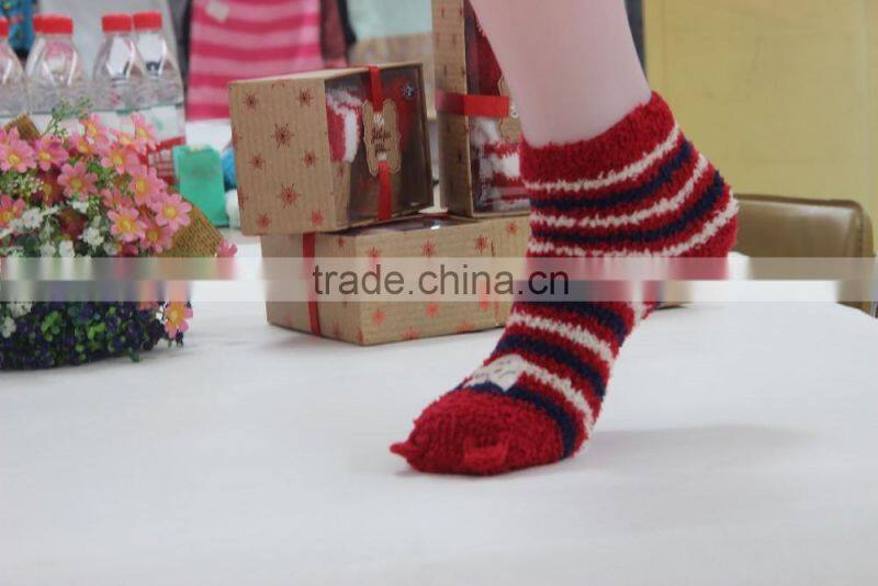 High quality custom soft warm microfiber cozy young girl socks