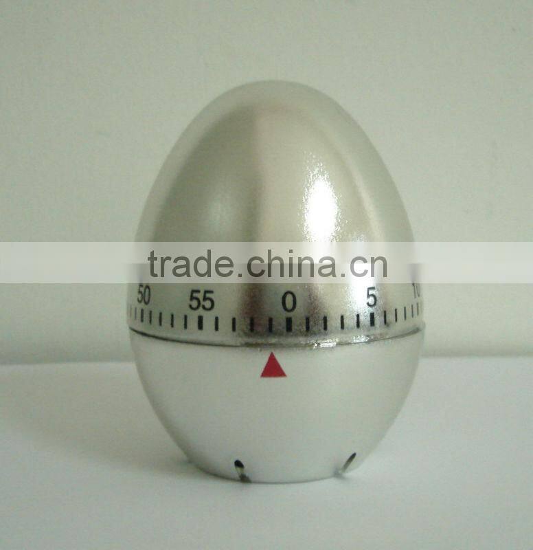 Plastic ABS with chromed Finishing Egg Shaped Mechanical Countdown Timer