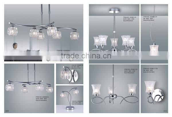 red fabric lampshade lighting&crystal chandelier&fashion pendant lamp