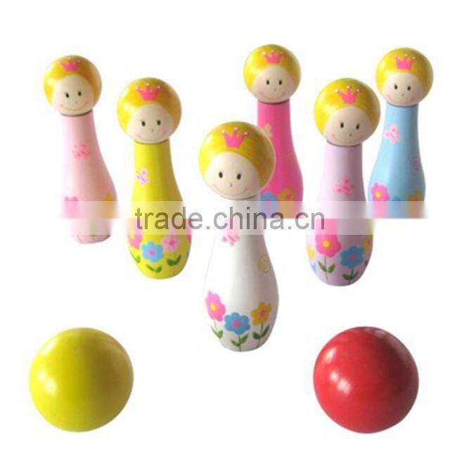 Croquet game kokeshi style entertainment item,Kids outdoor sports wooden croquet mallet balls set