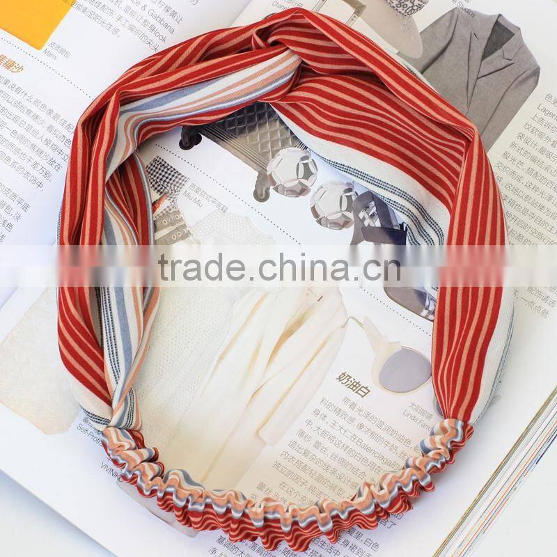 fashion new design floral fabric printed different types of girls hair band headband