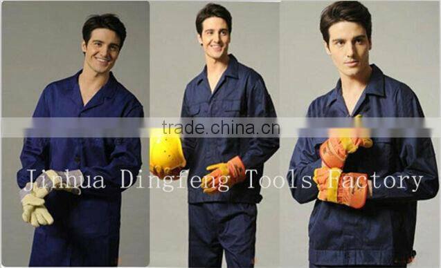 low price 10.5 inches reinforced palm cow split thin work gloves