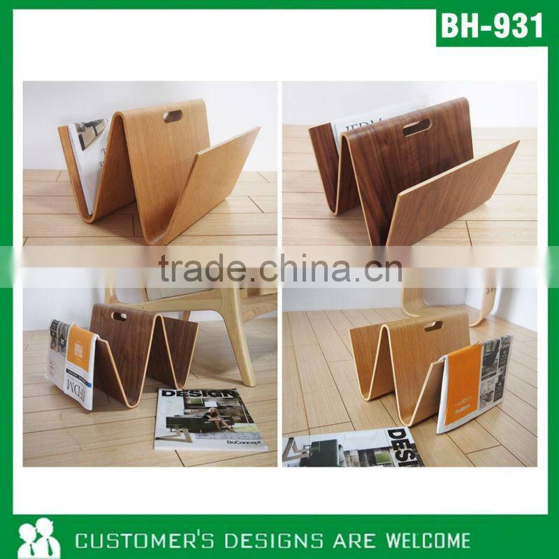 Wooden Magazine Rack, Modern Magazine Rack, Wall Magazine Rack