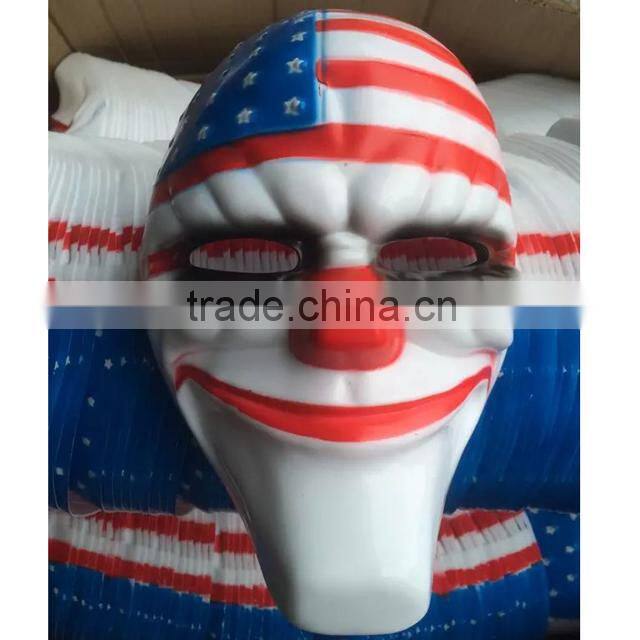 2016 new design of plastic clown mask ,joker mask,carnival mask