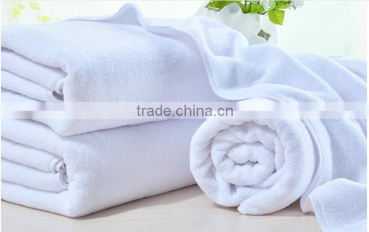 100% cotton white colour hotel bath towel