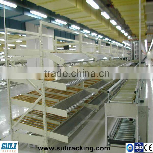 Production Line Carton Flow Storage Rack with Wheels For Storage System