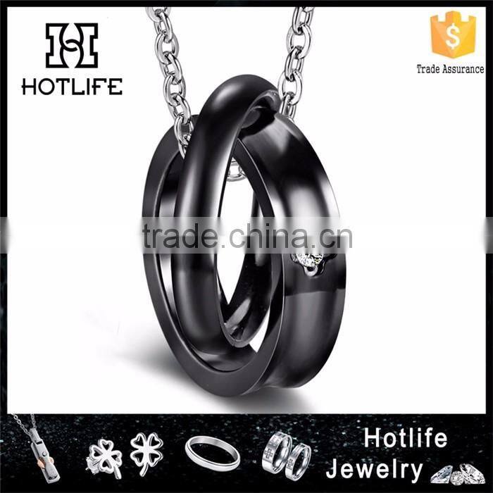 stainless steel couple ring jewelry lastest necklace