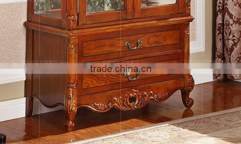 Hardwood wine and liquor cabinet rack with glass holders for living room furniture set Z-204