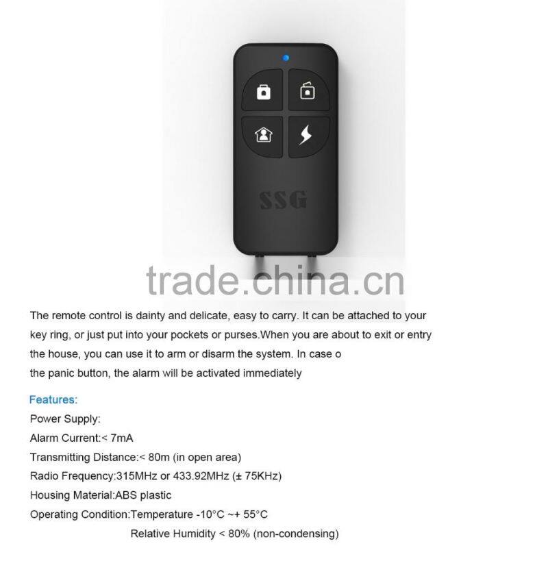 safe alarm system accessories such as remote controlers PIR motion sensors door or window sensors doorbell RFID tags