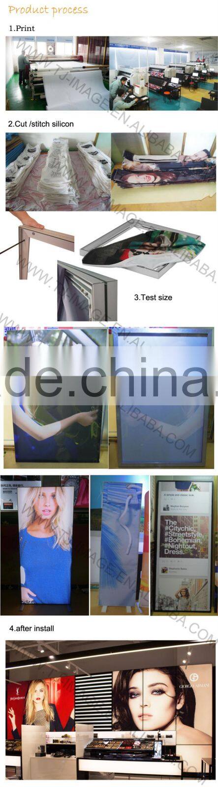 Custom Printed Led Fabric Light Box With Silicone