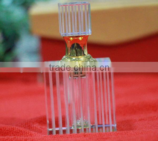 Wholesale wedding gifts crystal metal 3ml glass oil bottles