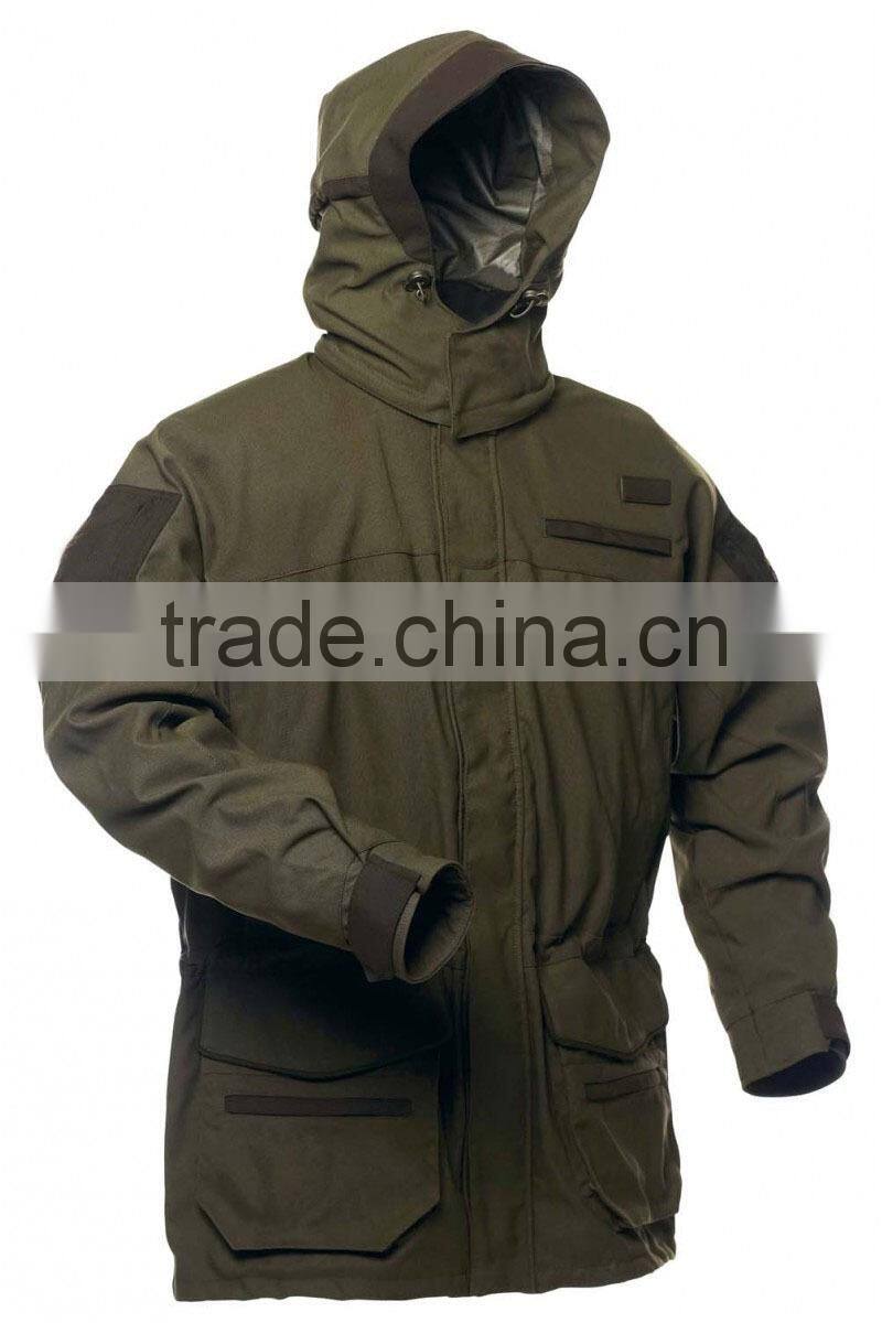 Waterproof breathable country green hunting outdoor jacket