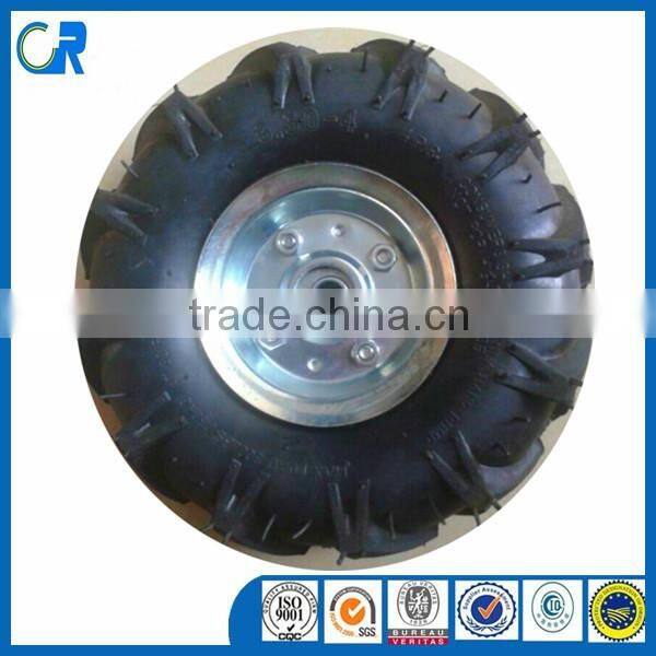 Heavy duty 10 inch herringbone rubber wheel 4.10/3.50-4 for farm tractor