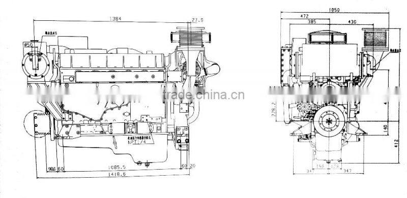 Yuchai YC6MK Series Marine Diesel Engine(220hp-450hp)