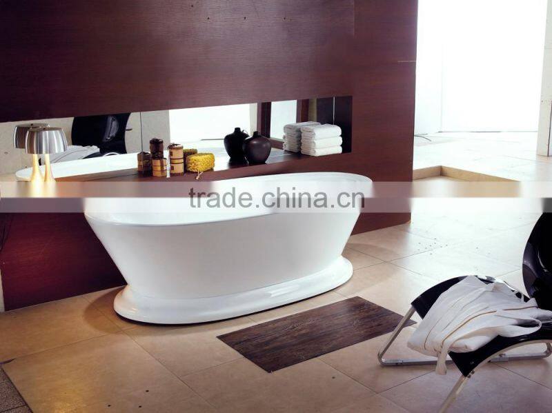 cUPC bathtub with slim overflow,fiberglass hot tub,end drain bath