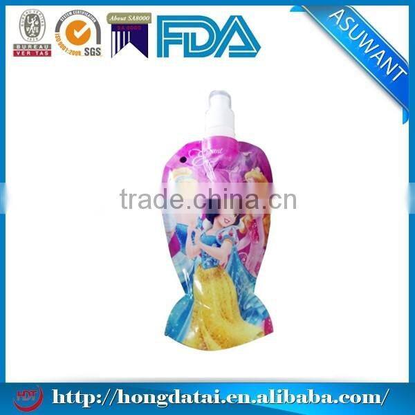 Food grade plastic bag for liquid soap with spout