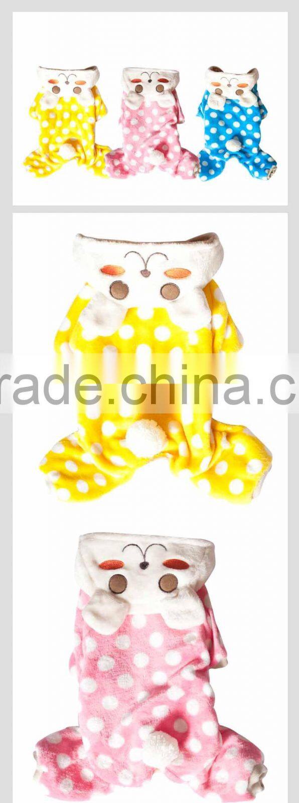 Sweet Hot Sale Soft Female Plush Cute Pet Dress Dog Clothes