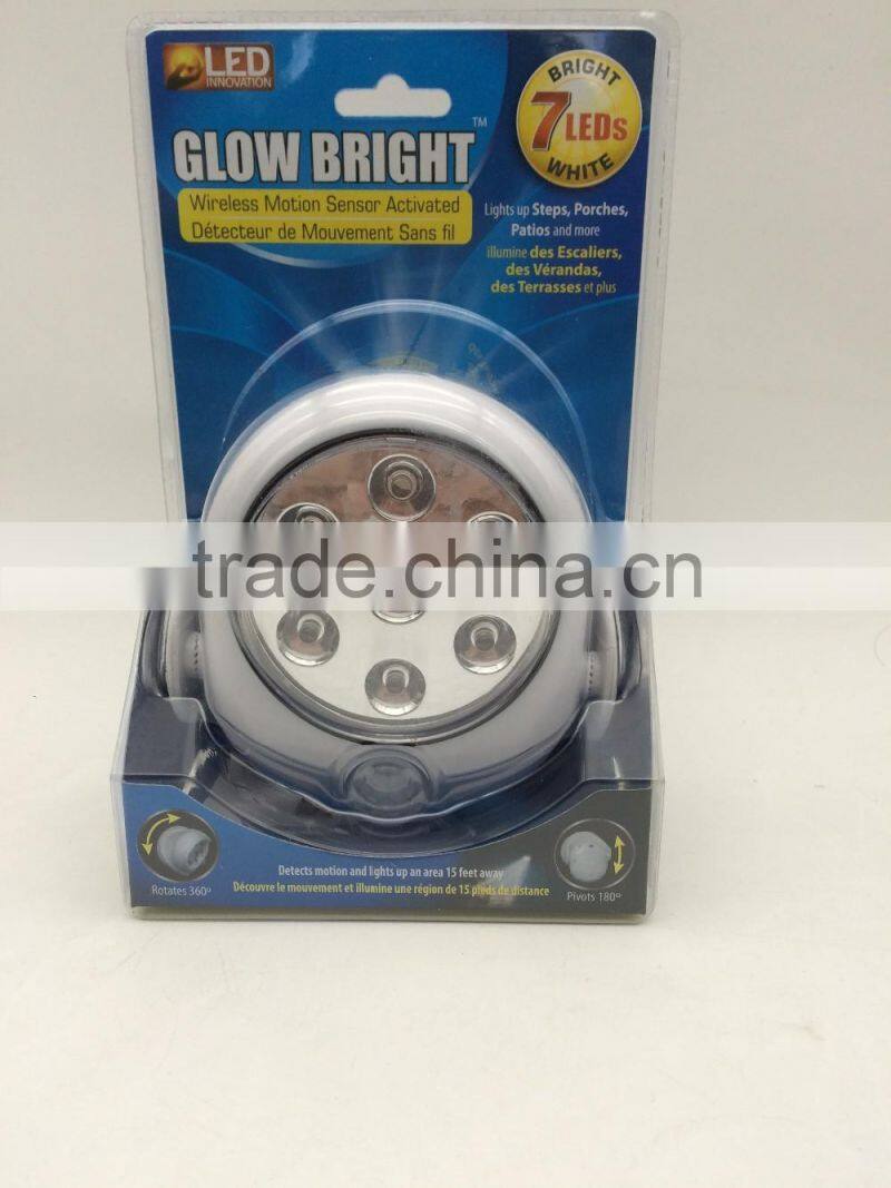 7 LED 360 degree sensor light Wireless Motion Sensor light