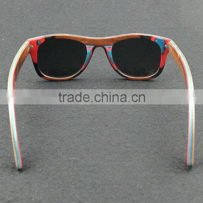 Polarized skateboard colorful wood eyeglasses wood polarized glasses