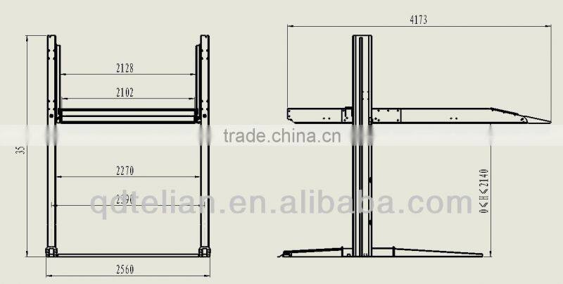 portable two parking lift for car
