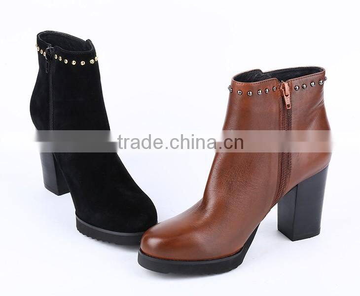 Wholesale cheap fashion soft ankle boots casual ladies flat shoes