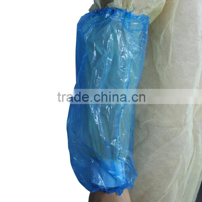 Blue Color Disposable Working Oversleeves with Elastic