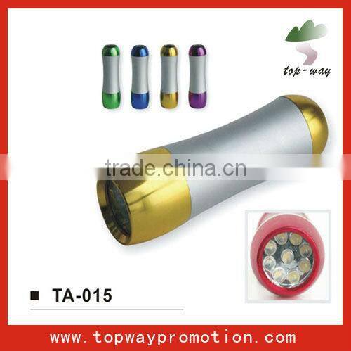 Supply all kinds cheap hot promotion aluminum 9 led flashlight