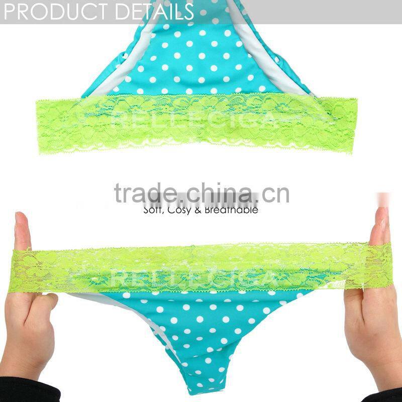 RELLECIGA 2014 New Lace Triangle Teen Bikini Swimwear with Brazilian Cut Scrunch Butt
