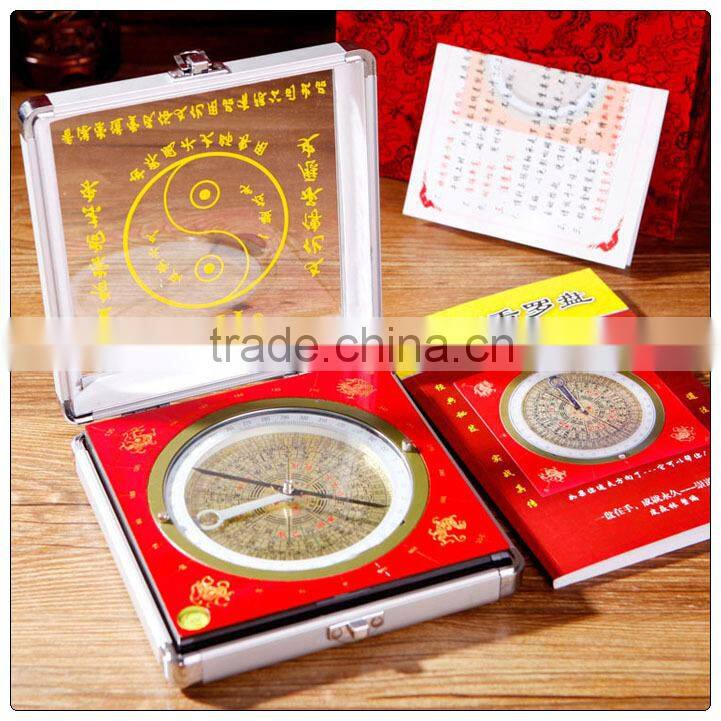 Red color Wooden material chinese fengshui lou pan,round lou pan