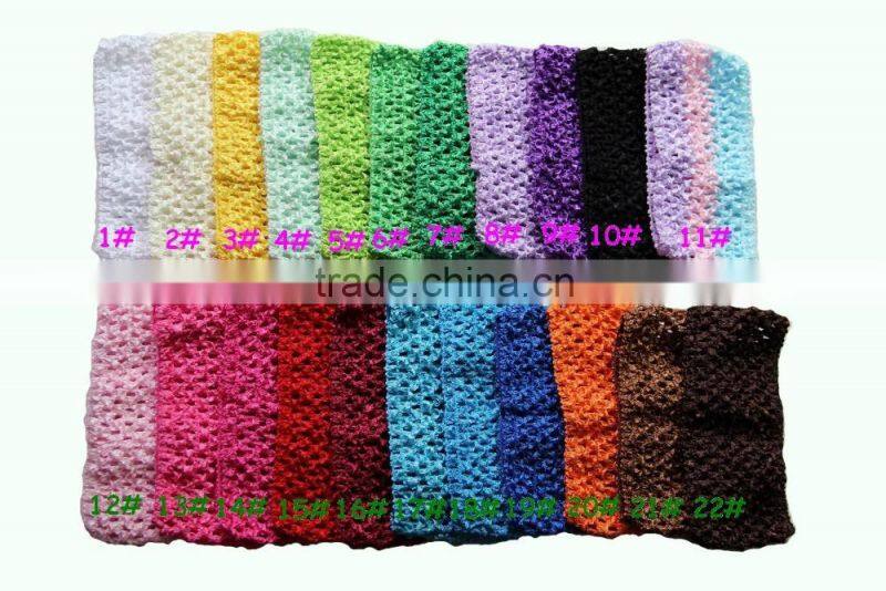 Fashion girls hair headband 3 inch crochet headband tutu top