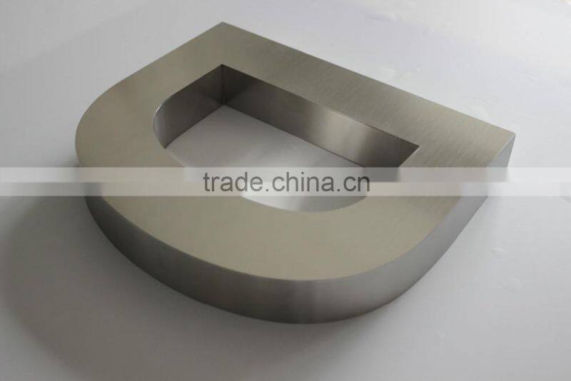 High quality stainless steel large 3D silver wall letters
