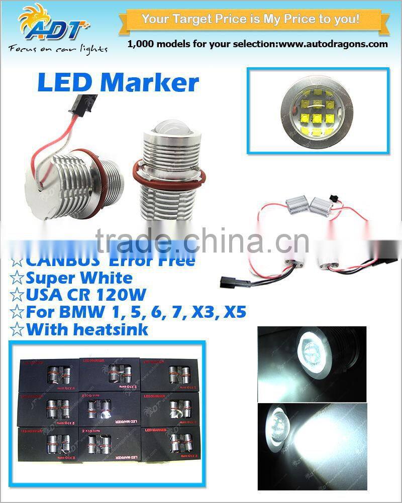 120W USA CR LED Marker, Angel Eye Halo Light Bulb for BMW E39 5-Series E59 E53 E60 E63 E64 E65