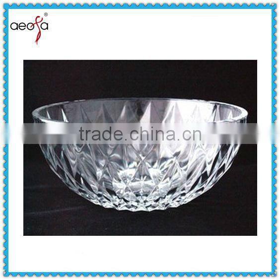 large flower shape clear fruit salad cheap glass salad bowls