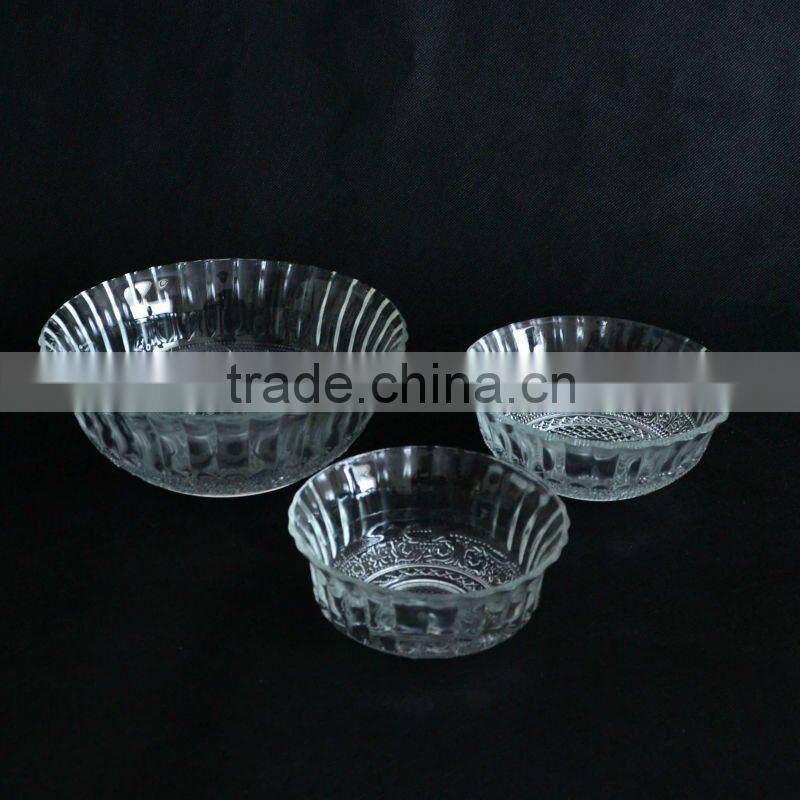 Machine Made Dinnerware Cheap Decorative Glass Bowl Set