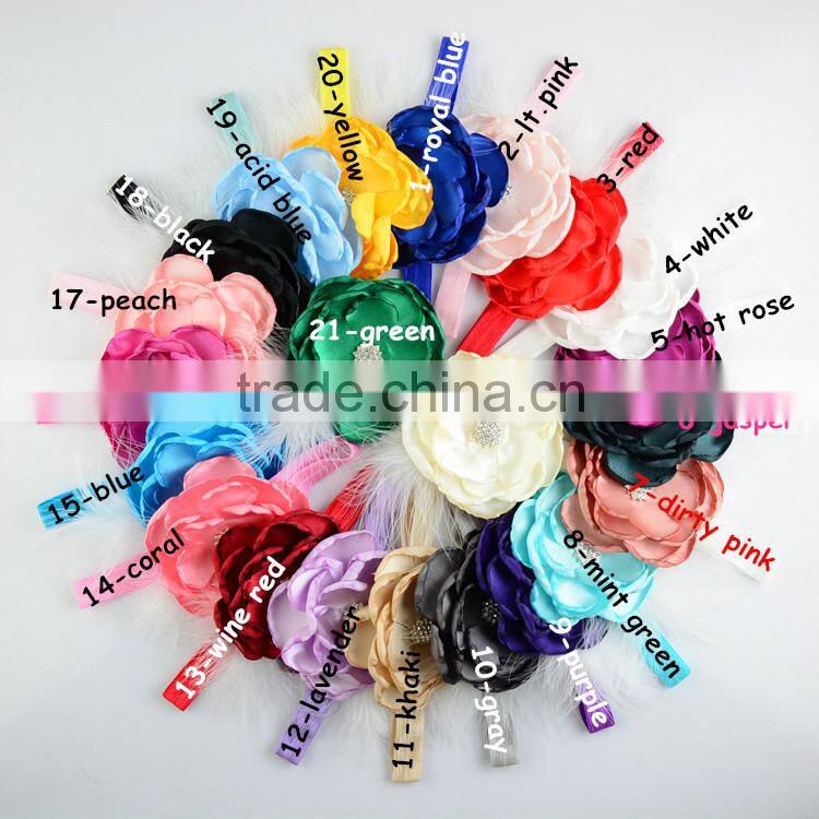 mix colors chiffon bowknot top baby headband wholesale