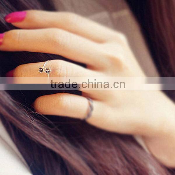 girl flower design antique jewerly 925 titanium silver