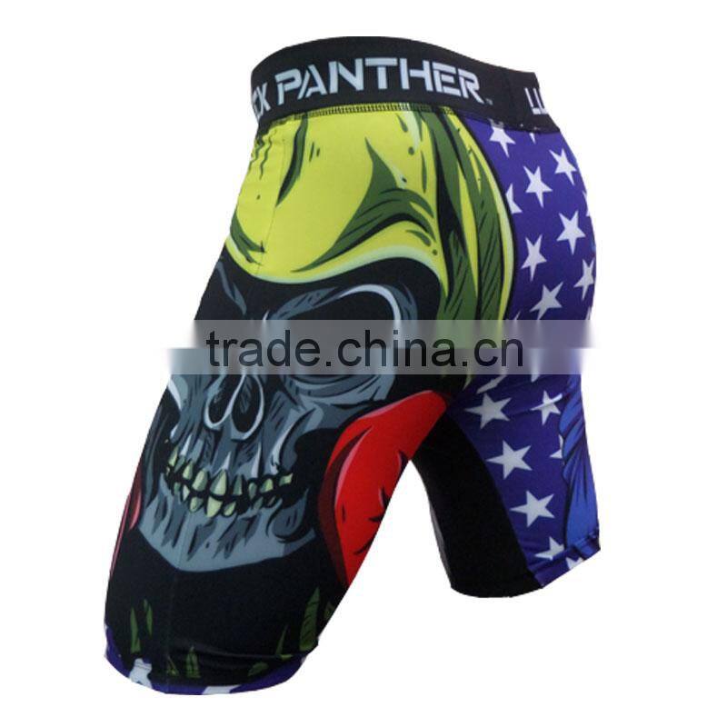high impact lycra kickboxing crossfit Shorts, high quality full sublimation mma shorts
